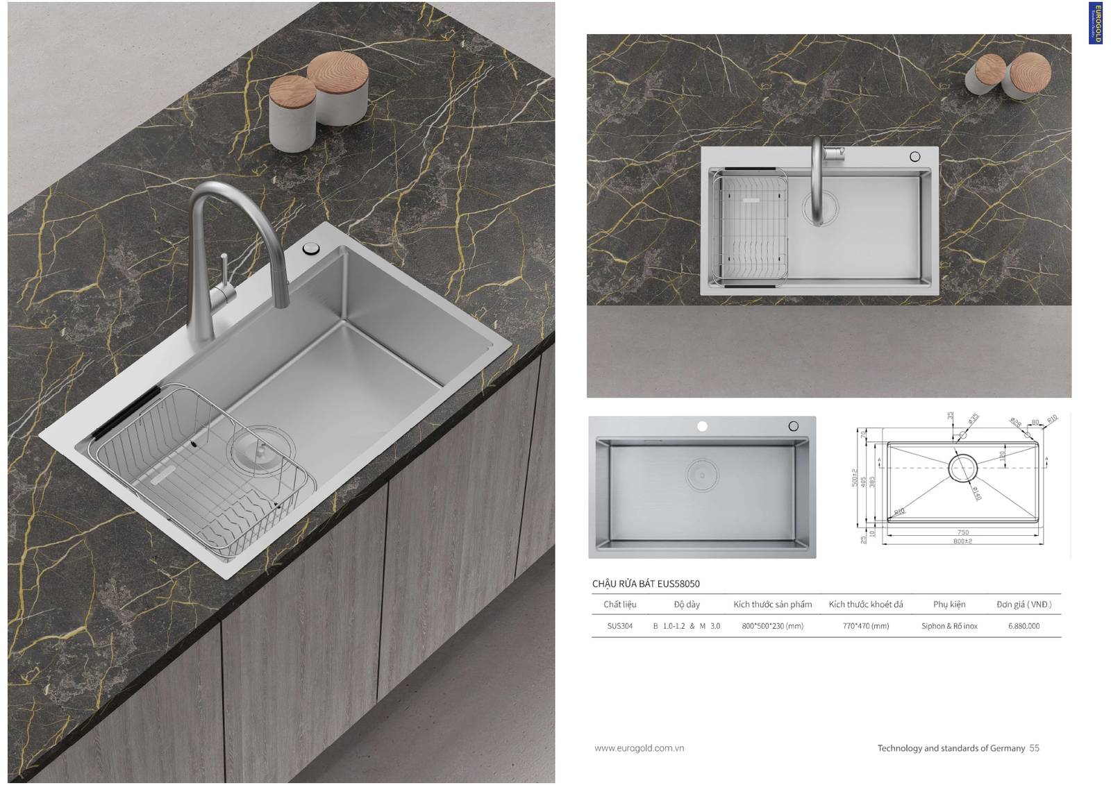 Thiết bị nhà bếp EUROGOLD Catalogue và Bảng giá mới nhất /Page 28